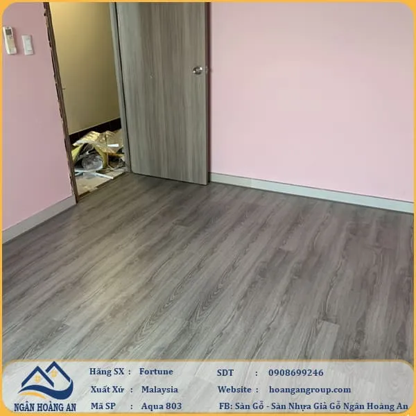 Sàn Gỗ Công Nghiệp Fortune Aqua 803 Dày 8mm